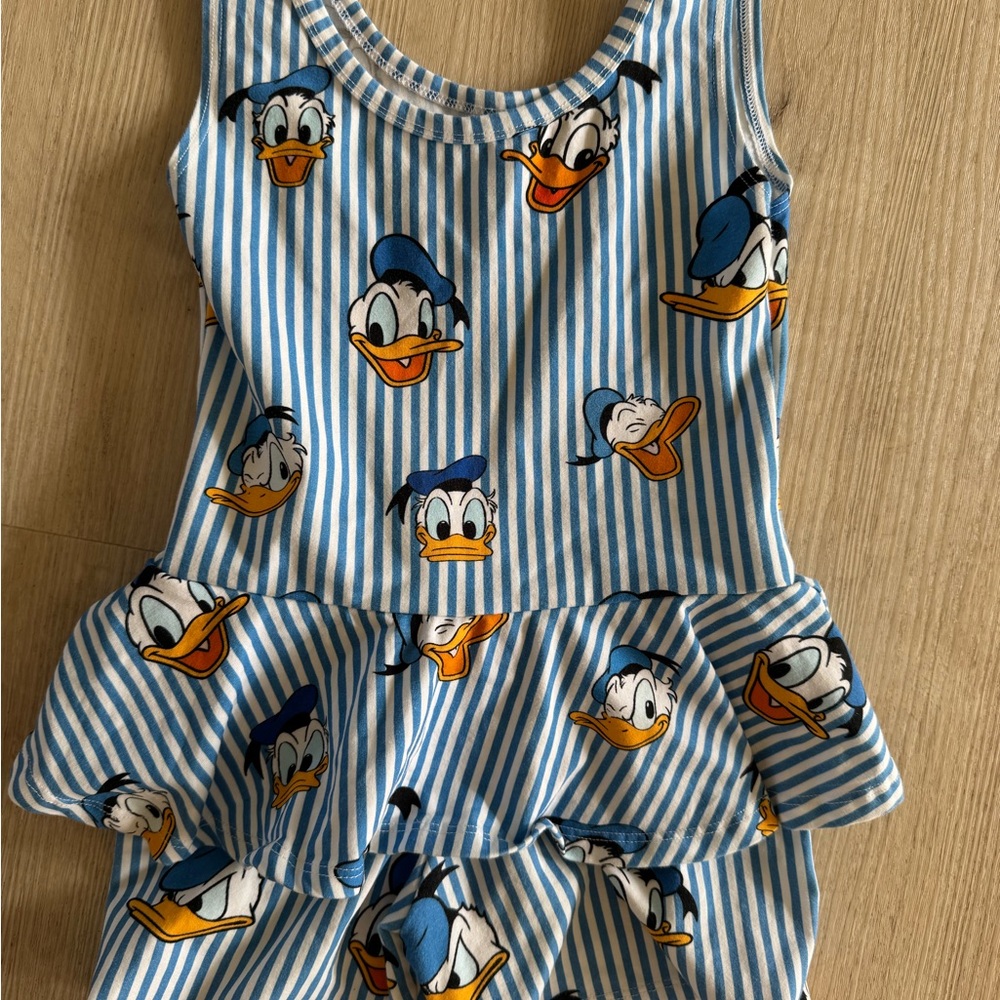 Wild Rich Kids Disney Donald Duck Peplum Romper